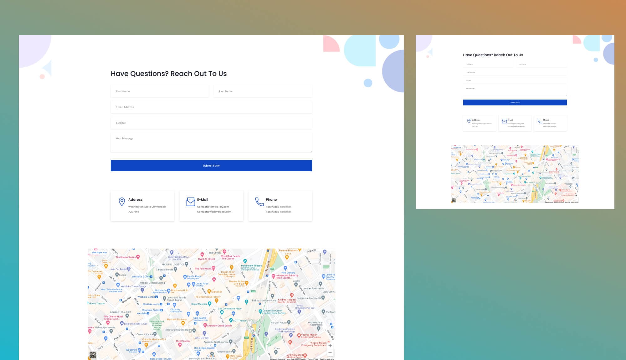 Creative Hub Contact Page For Gutenberg Banner