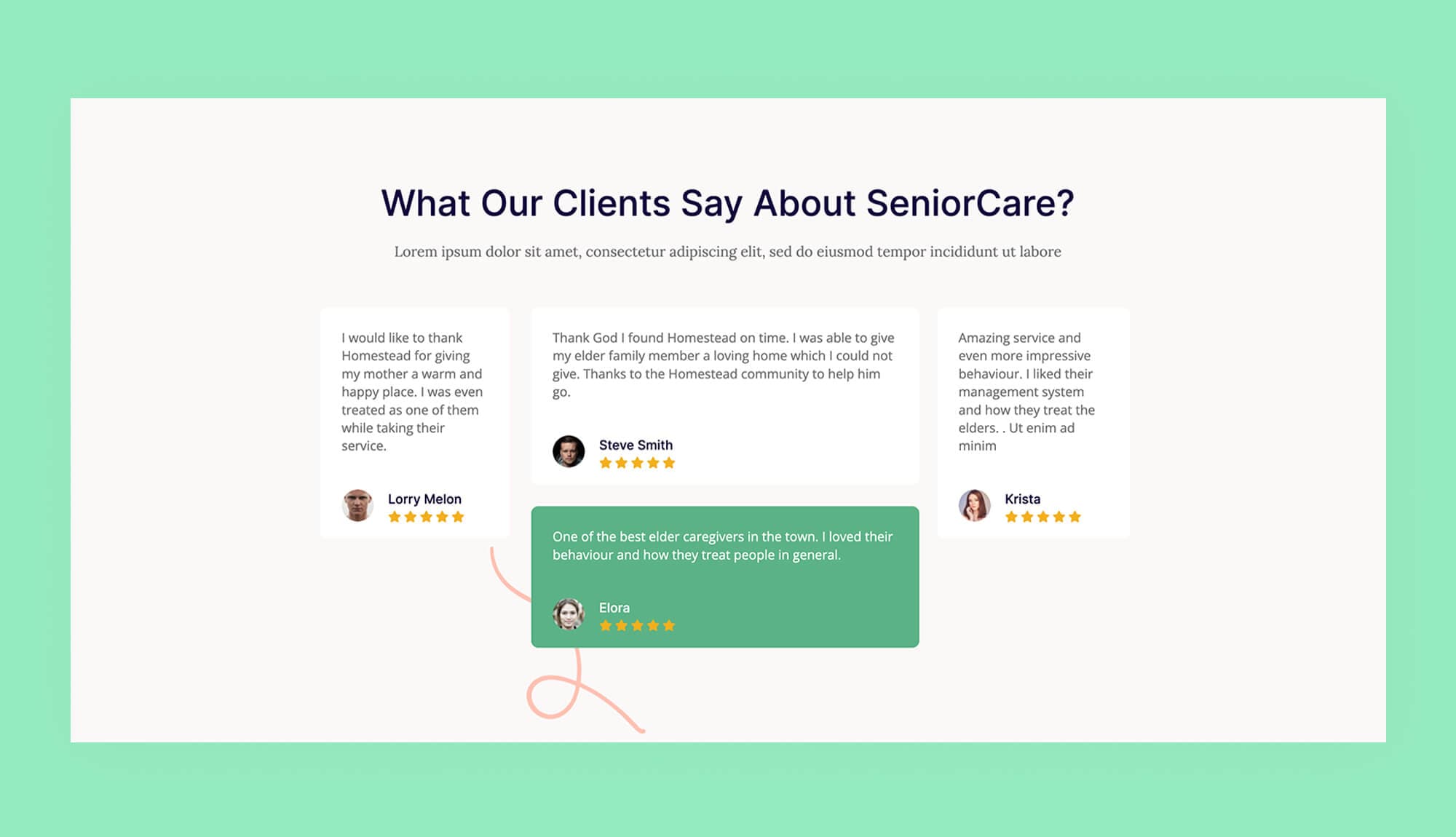 Homestead Testimonials Section For Gutenberg Banner