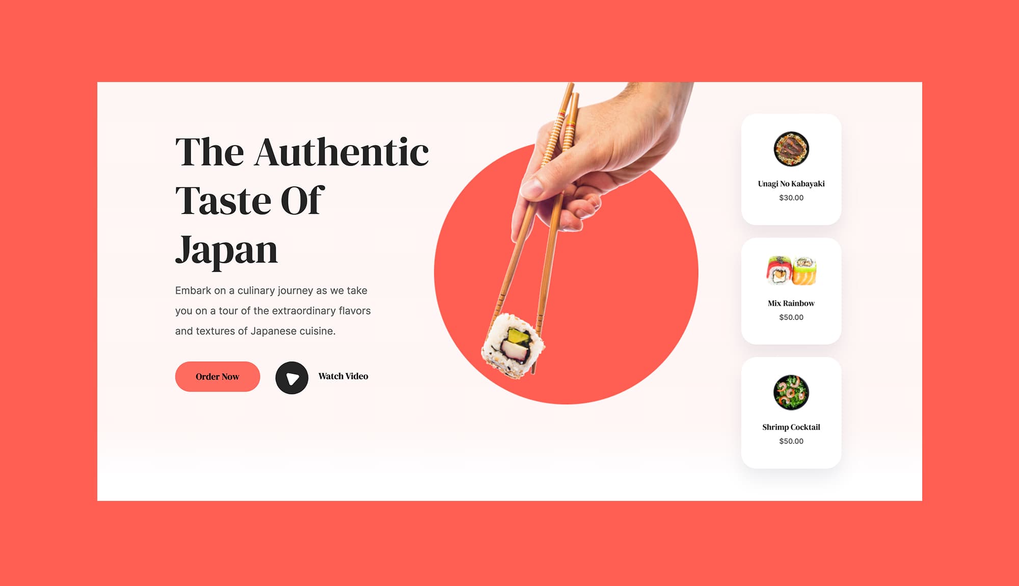 Mochi And Meals Hero Section Banner