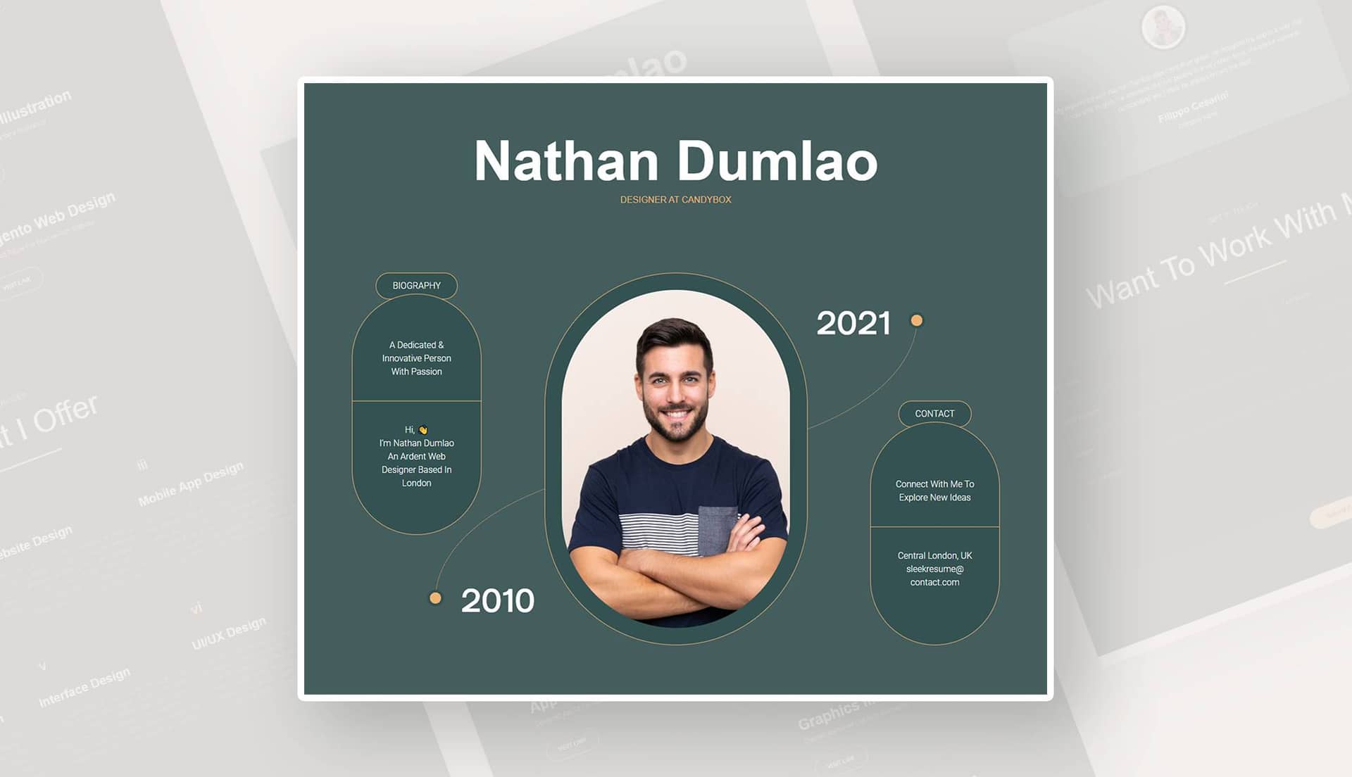 SleekResume Hero Section For Gutenberg By Templately