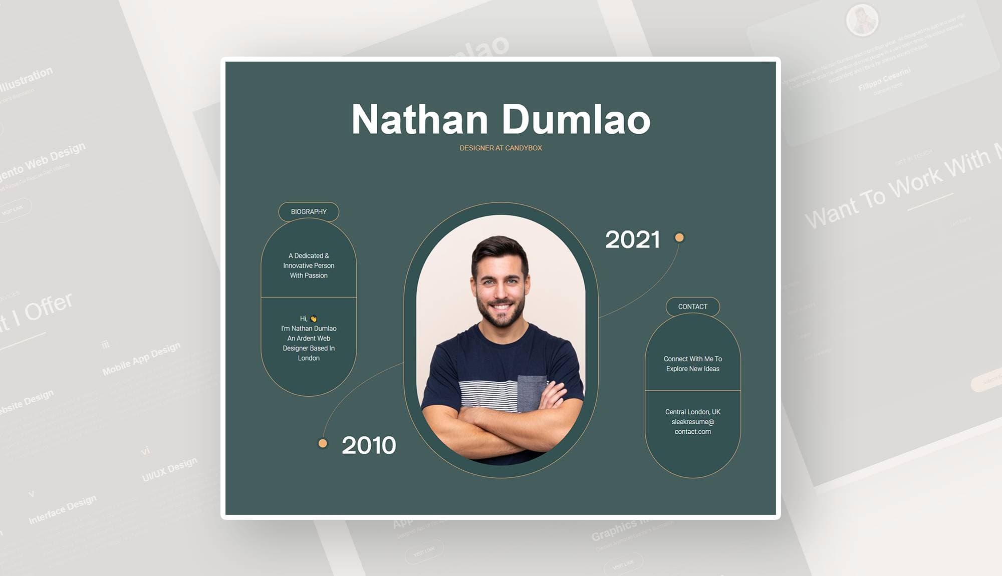 SleekResume Hero Section For Gutenberg By Templately