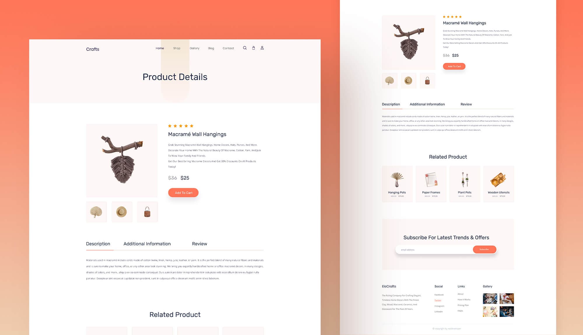 EleCrafts Single Product Page Banner