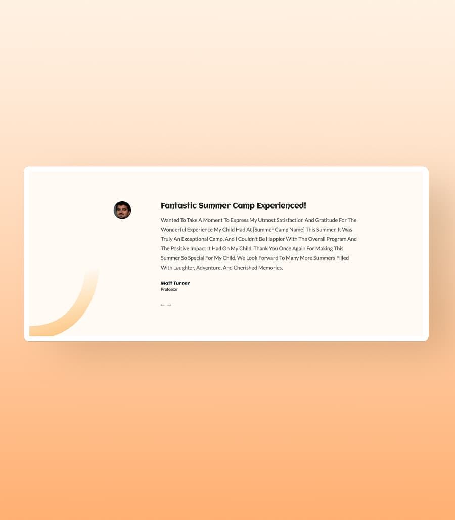 SummerJoy Testimonials Section thumbnail