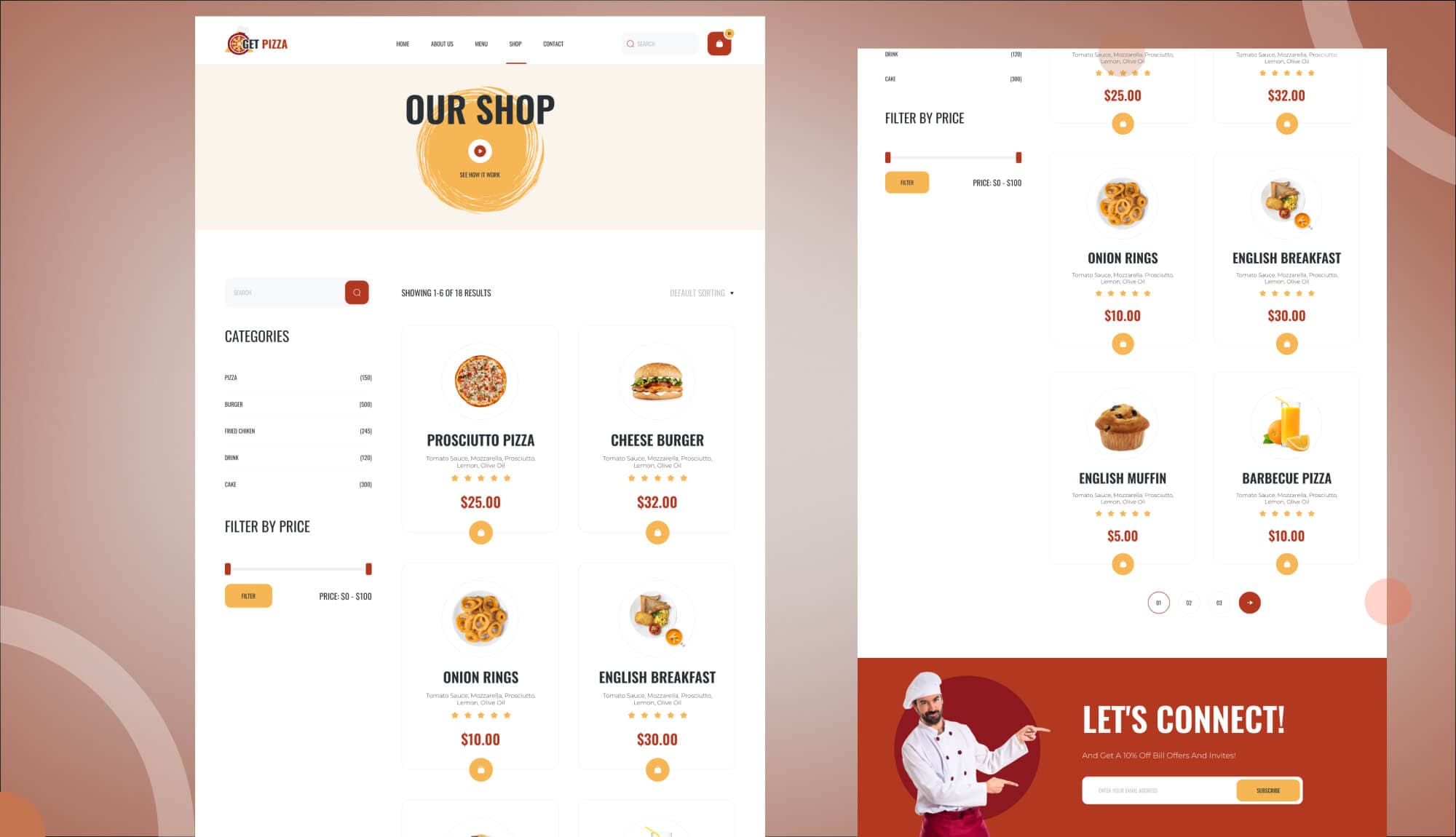 Get Pizza Shop Page Banner