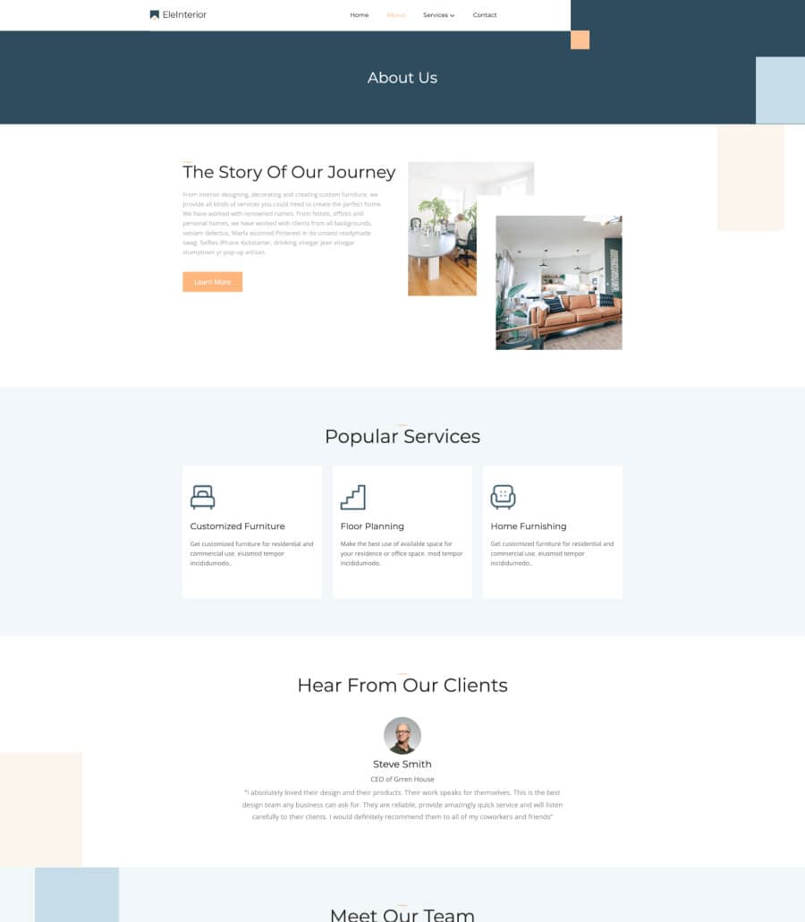 EleInterior About Page For Gutenberg thumbnail