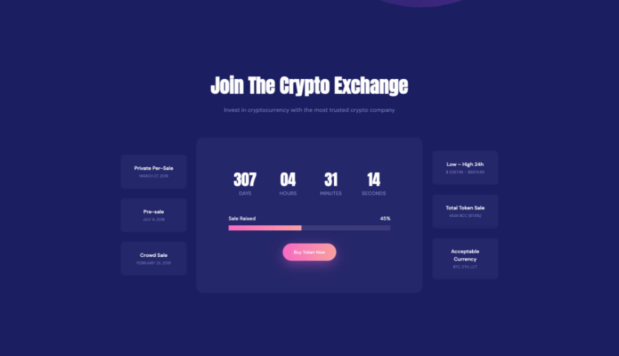 CryptoCurrency Countdown Section For Gutenberg By Templately