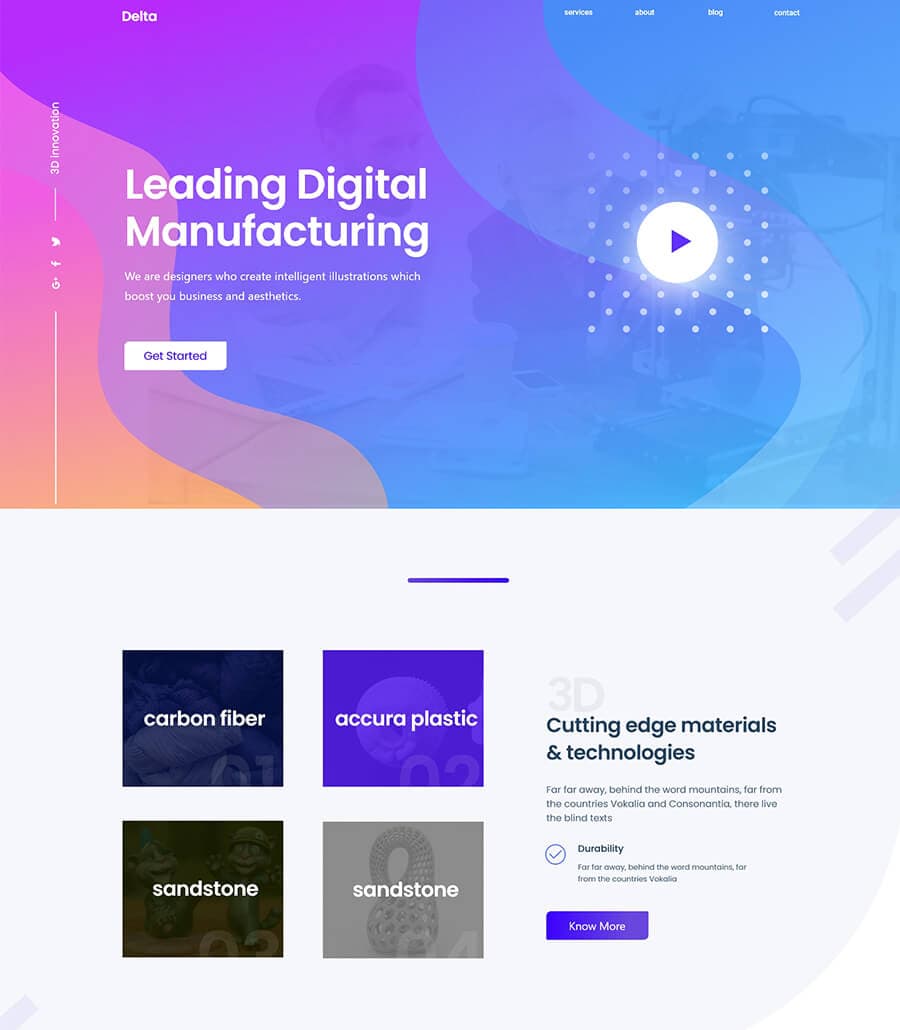 Delta Homepage thumbnail