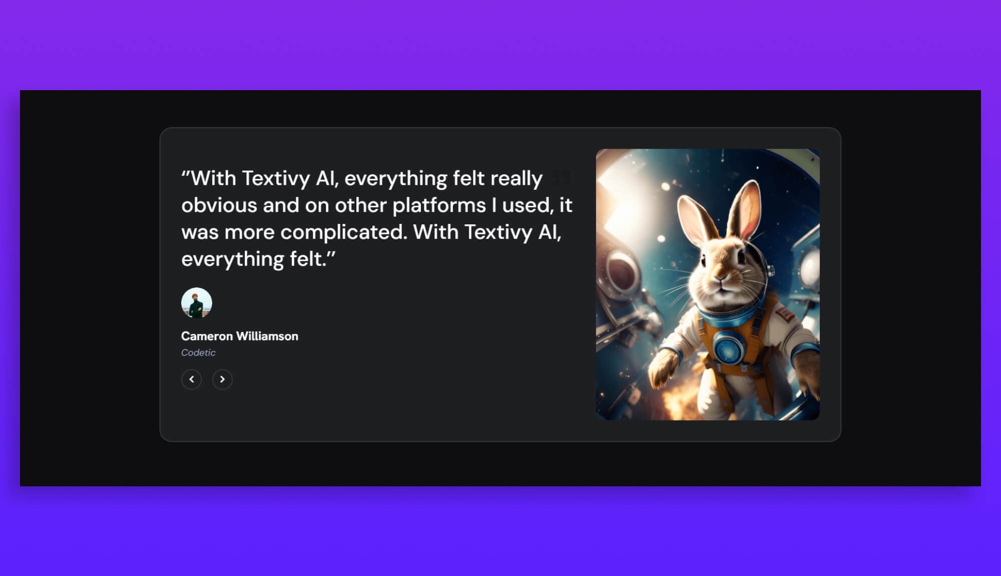 Textivy AI Testimonial Slider Section Banner