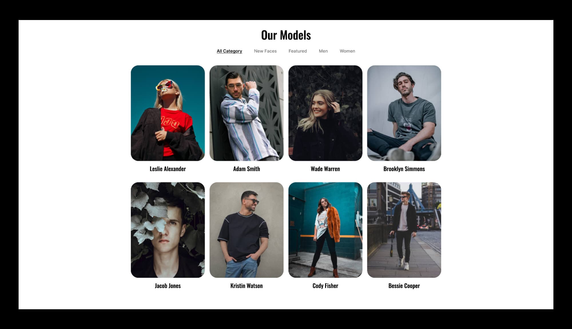 GlamWalk Our Models Section Banner