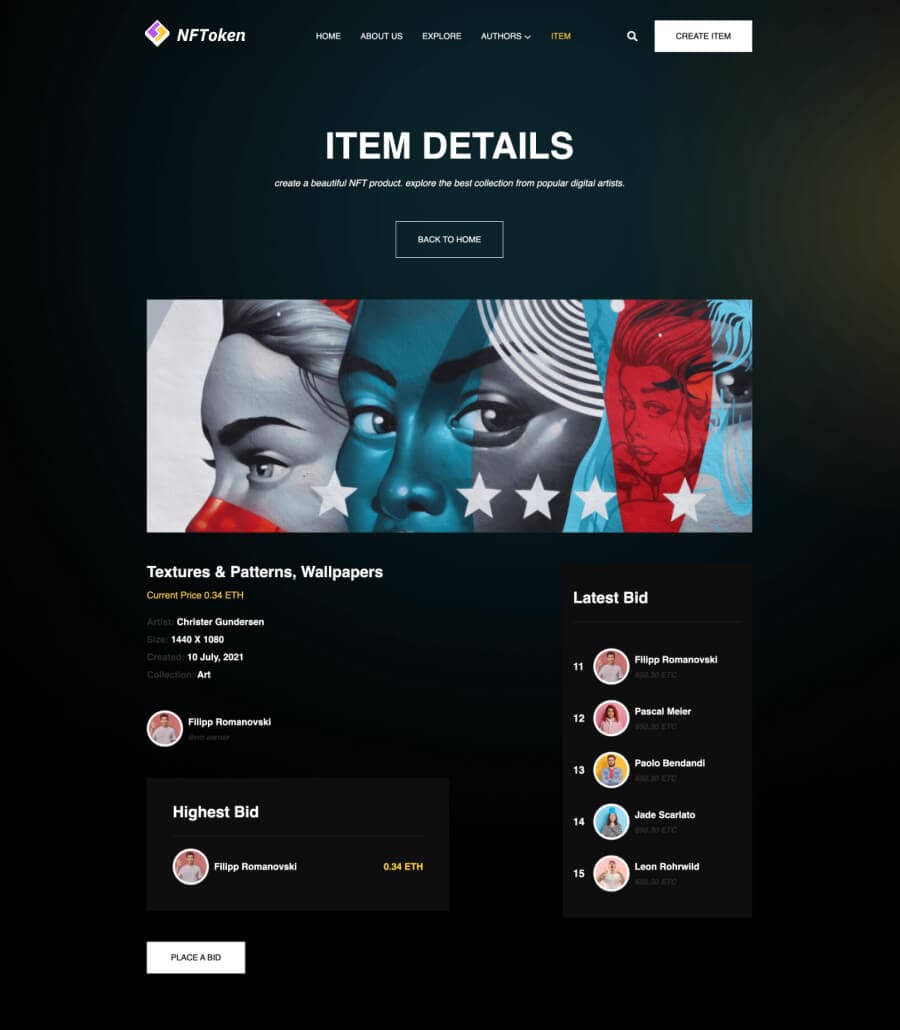 NFToken Item Details Page For Gutenberg thumbnail