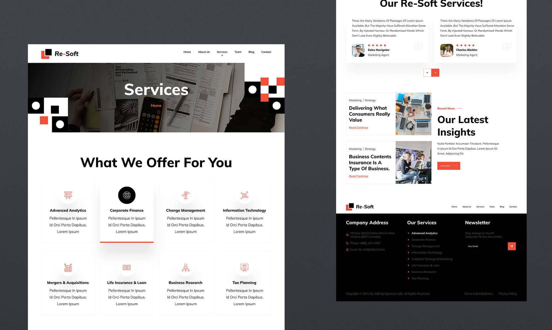 Re-Soft Services Page By Templately