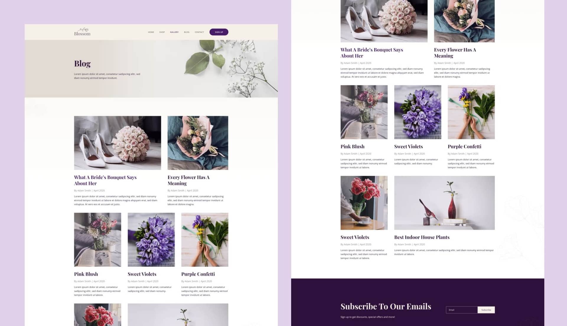 Blossom Blog Page By Templately