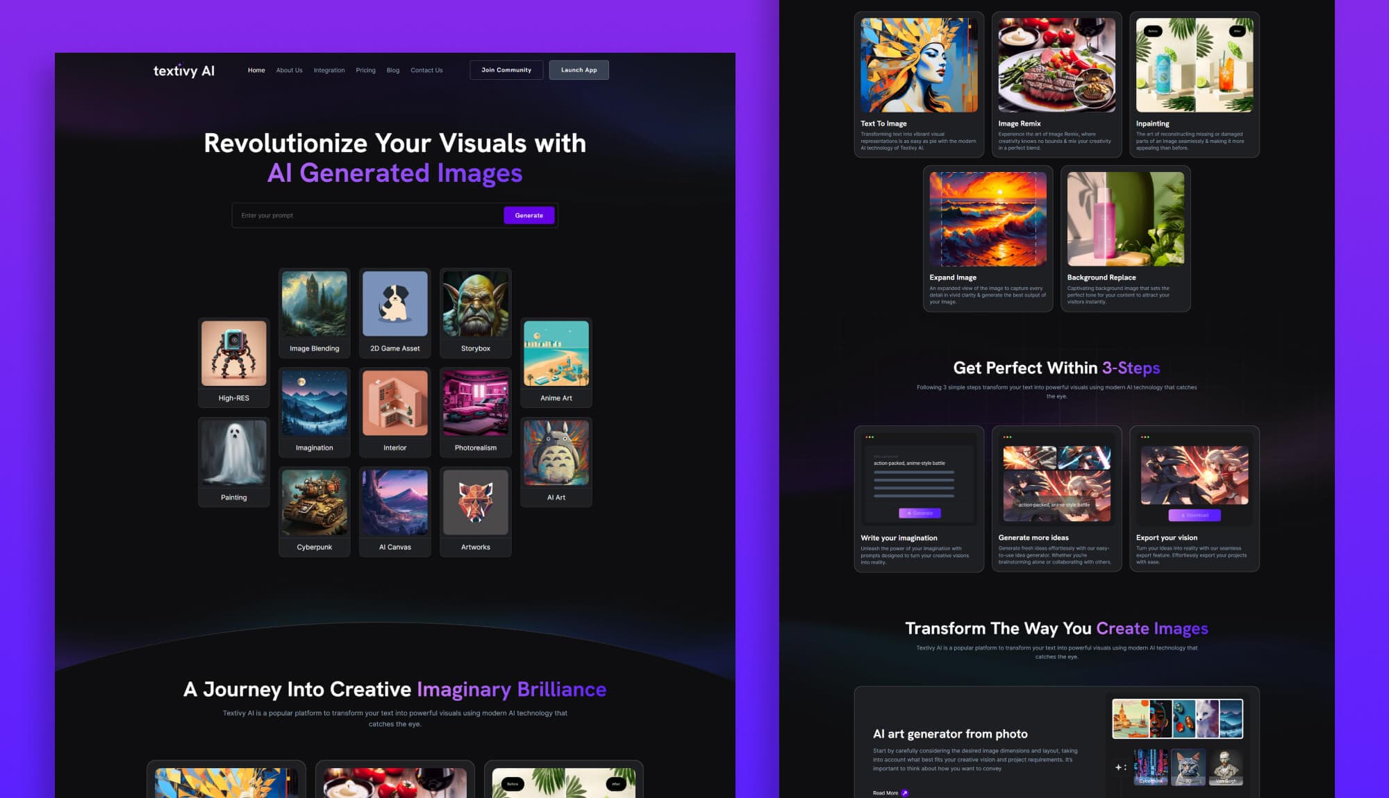 Textivy AI Home Page For Gutenberg Banner