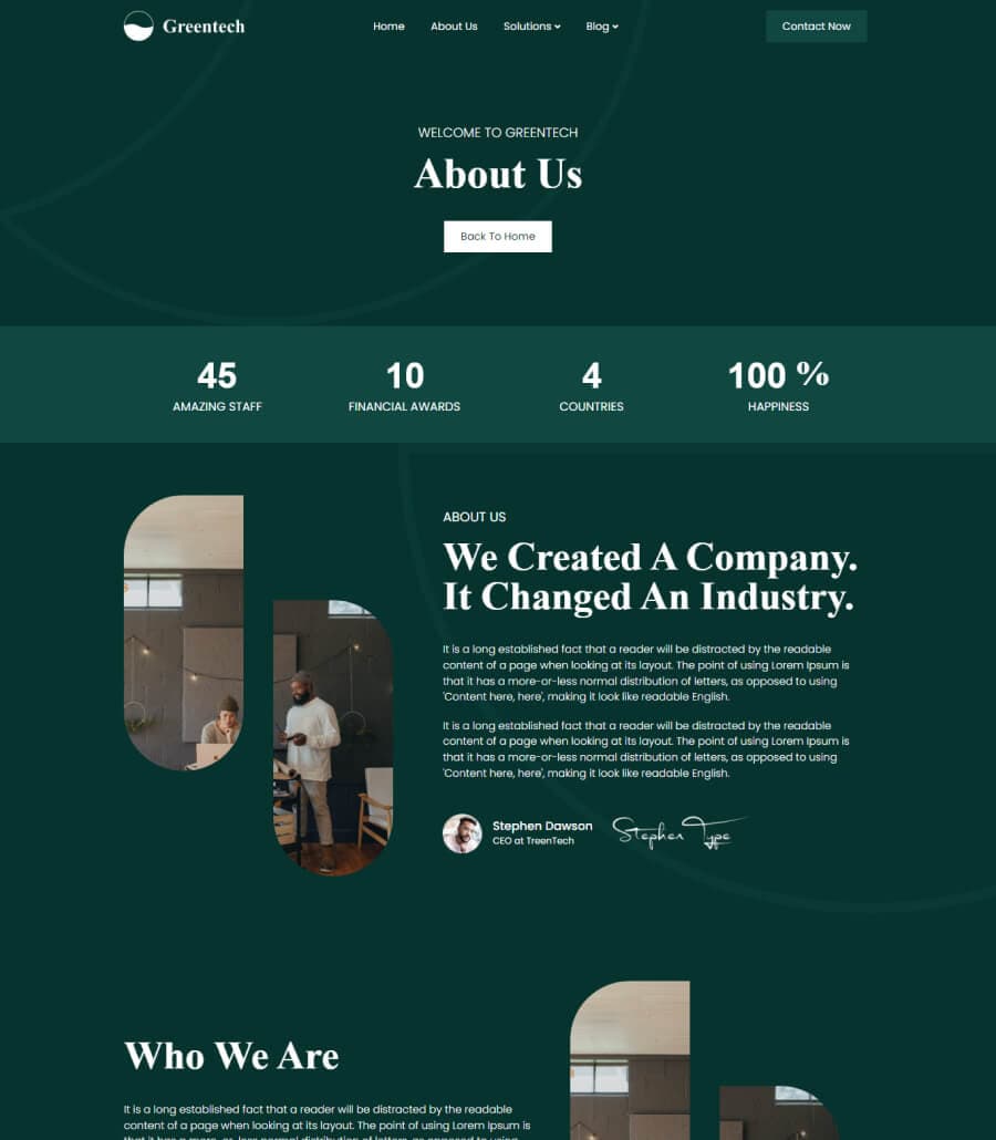 Greentech About Page thumbnail