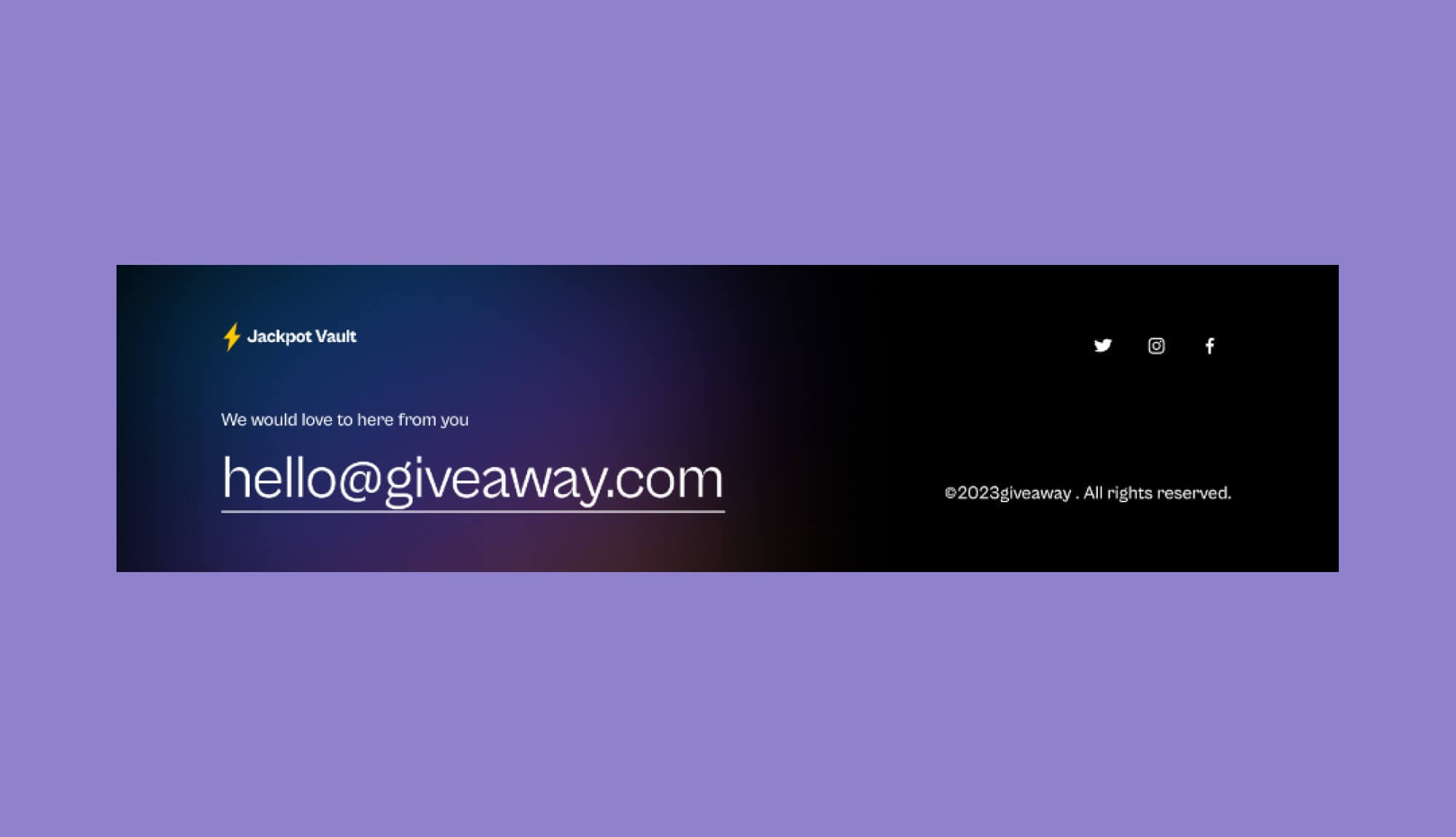 Jackpot Vault Footer Banner
