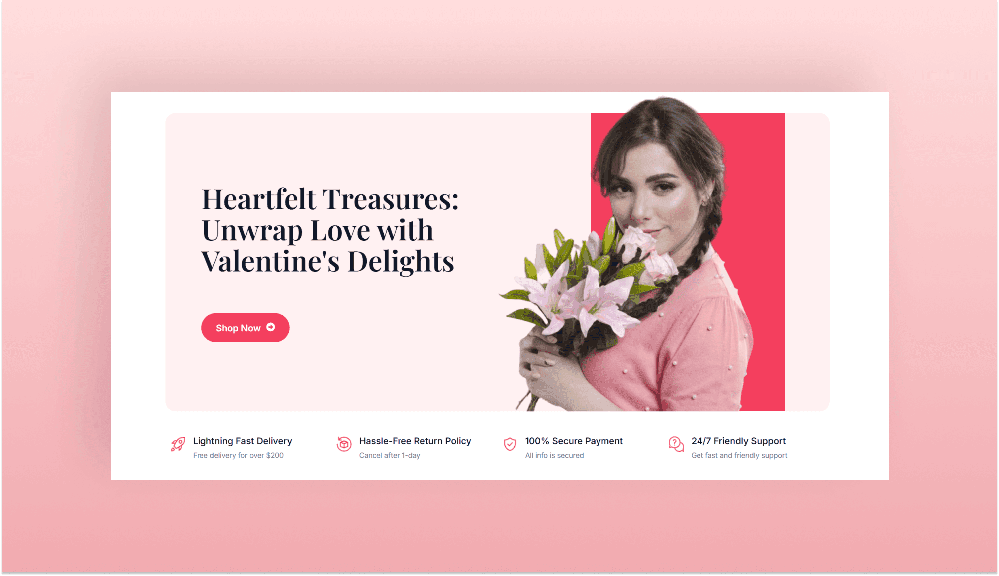 HeartBloom Hero Section Banner