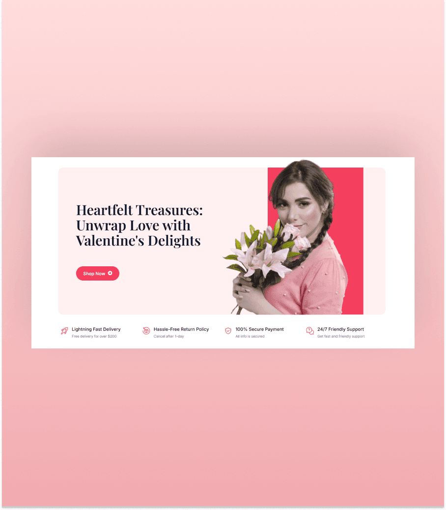 HeartBloom Hero Section thumbnail