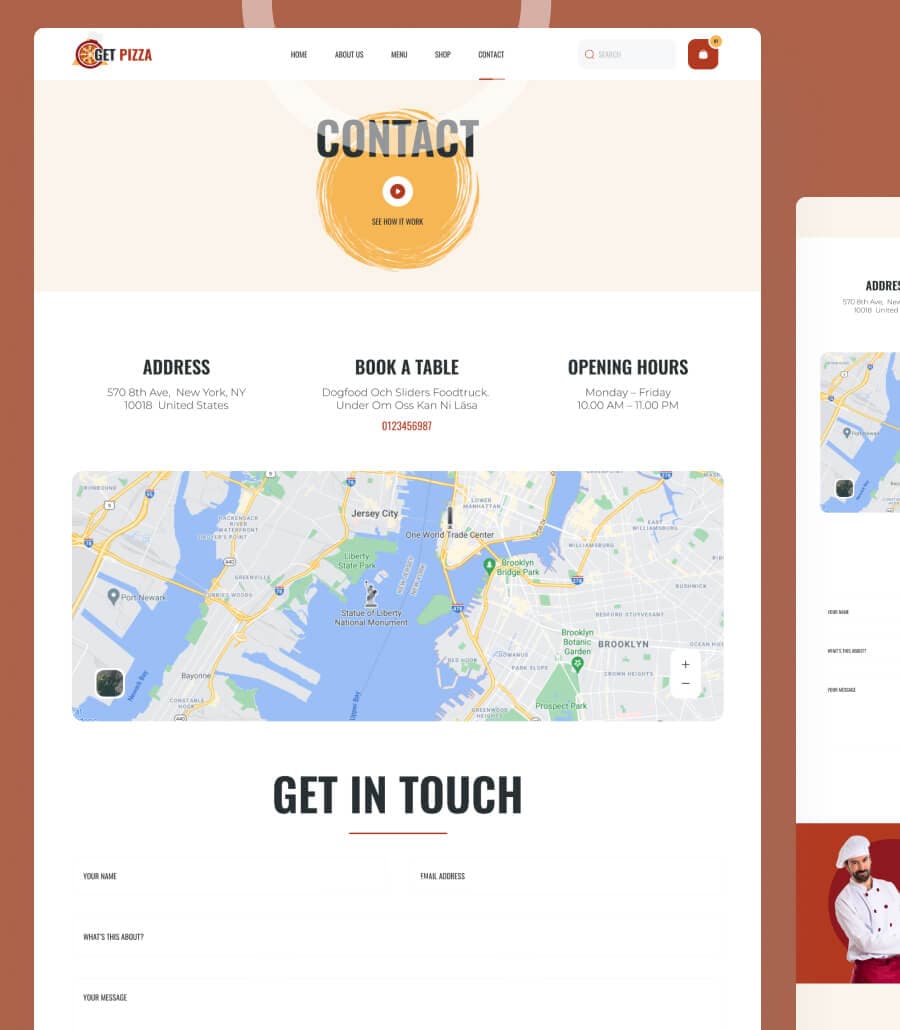 Get Pizza Contact Page thumbnail