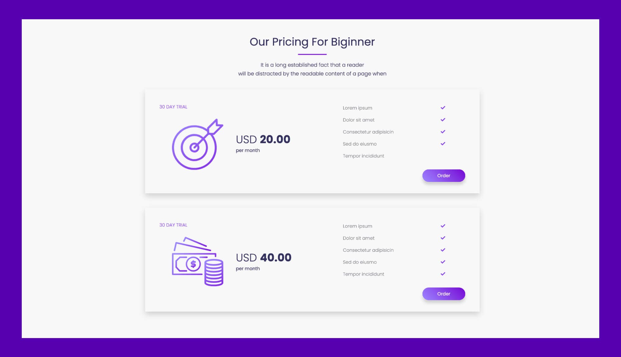 SaaS Starter Beginner Pricing Section For Gutenberg Banner