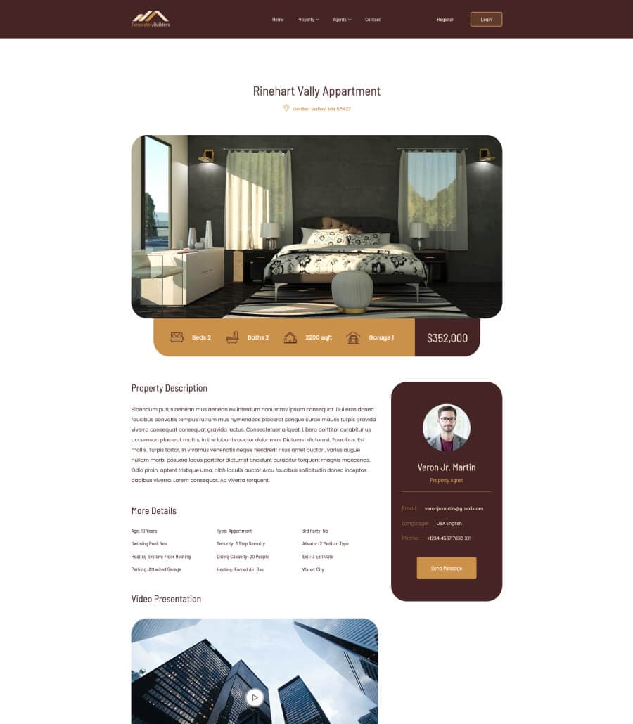 TemplatelyBuilders Property Details Page For Gutenberg thumbnail