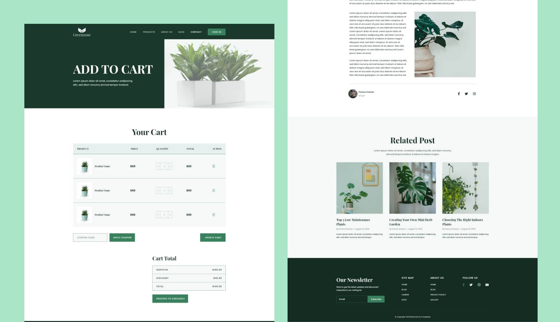 Greenzone Cart Page By Templately