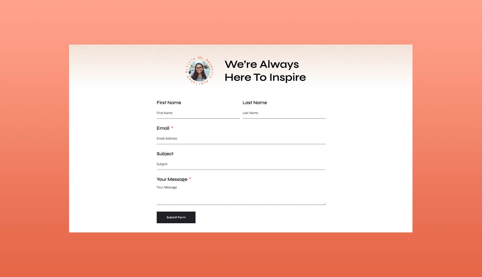 SheNetwork Contact Section For Gutenberg Banner