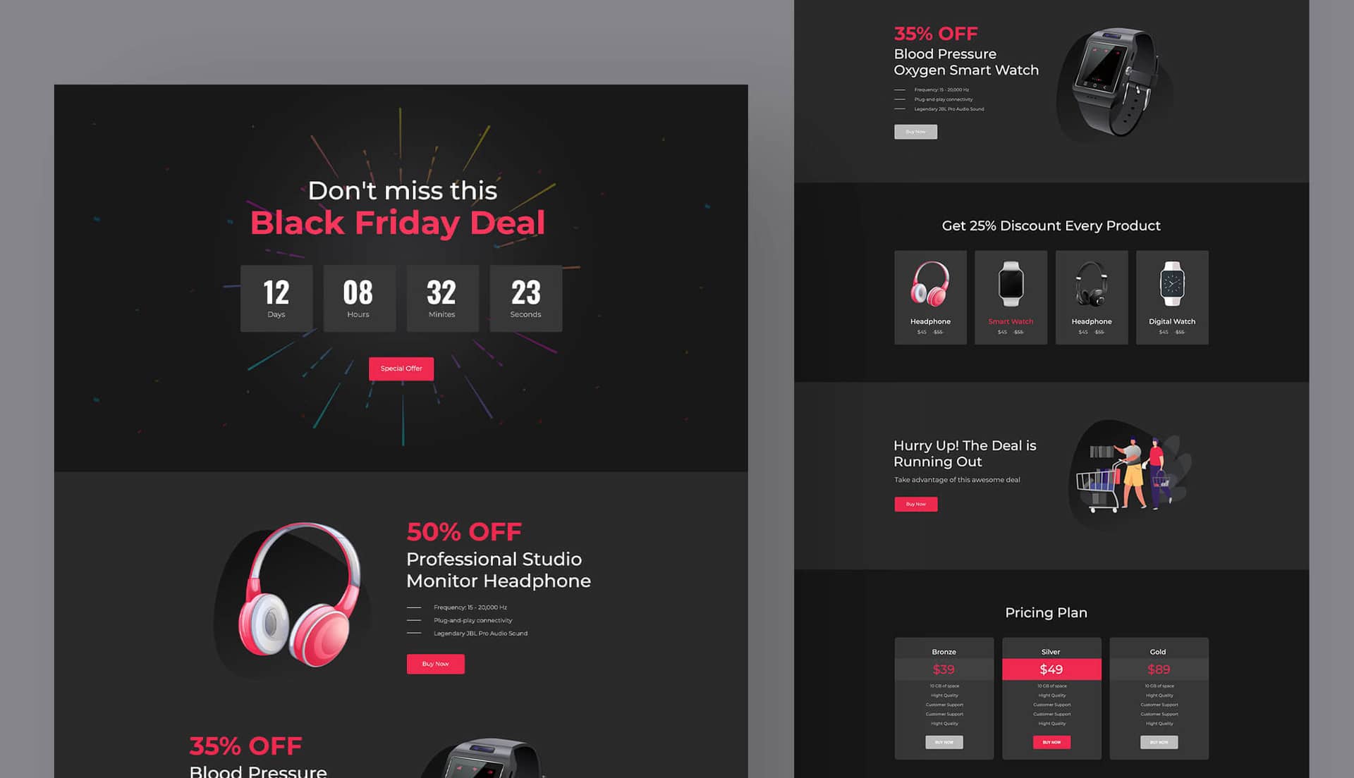 Black Friday Landing Page By Templately