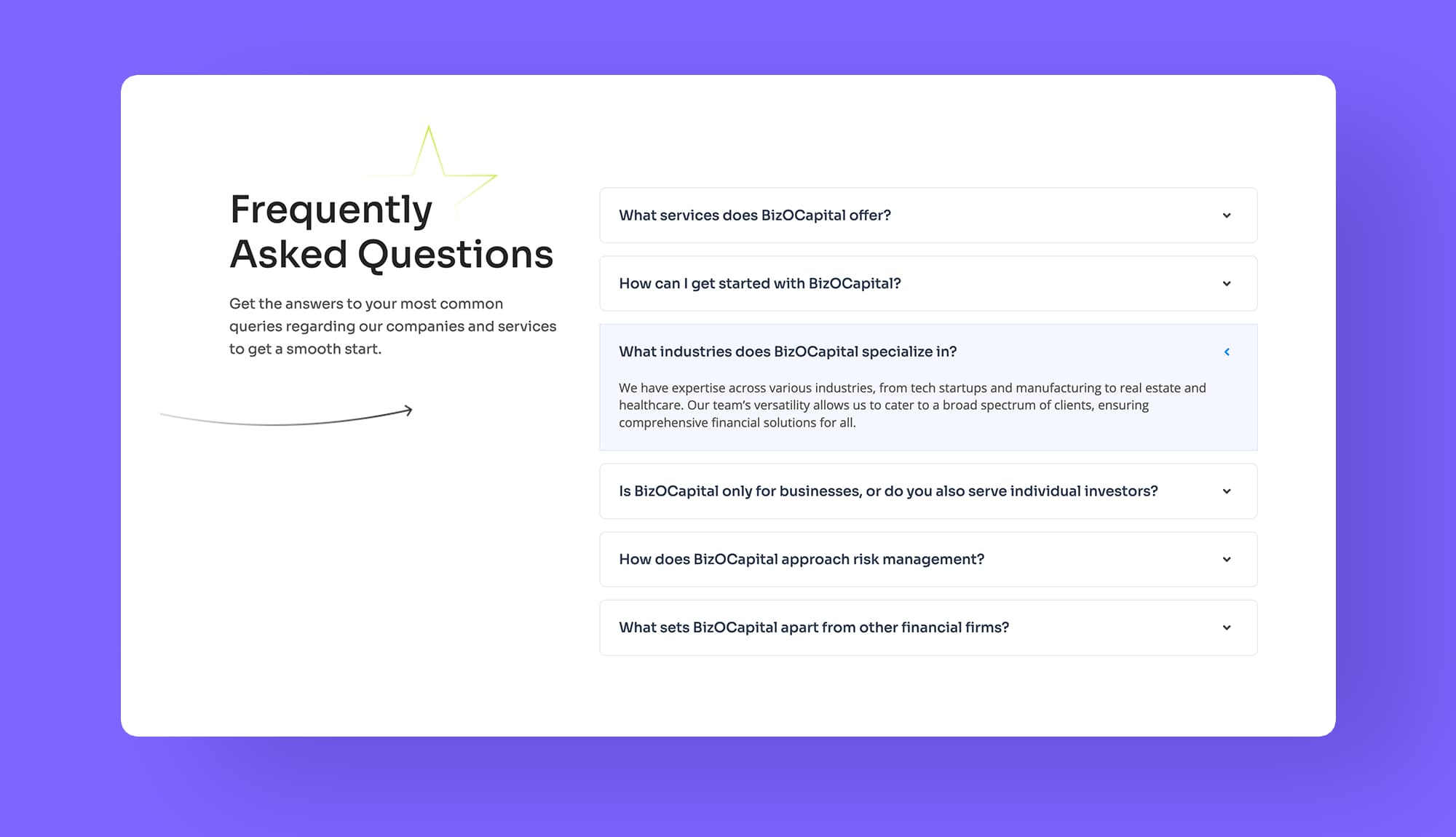 BizOCapital FAQ Section Banner