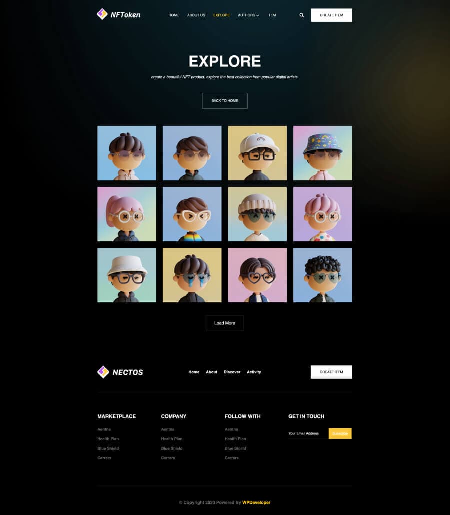 NFToken Explore Page For Gutenberg thumbnail