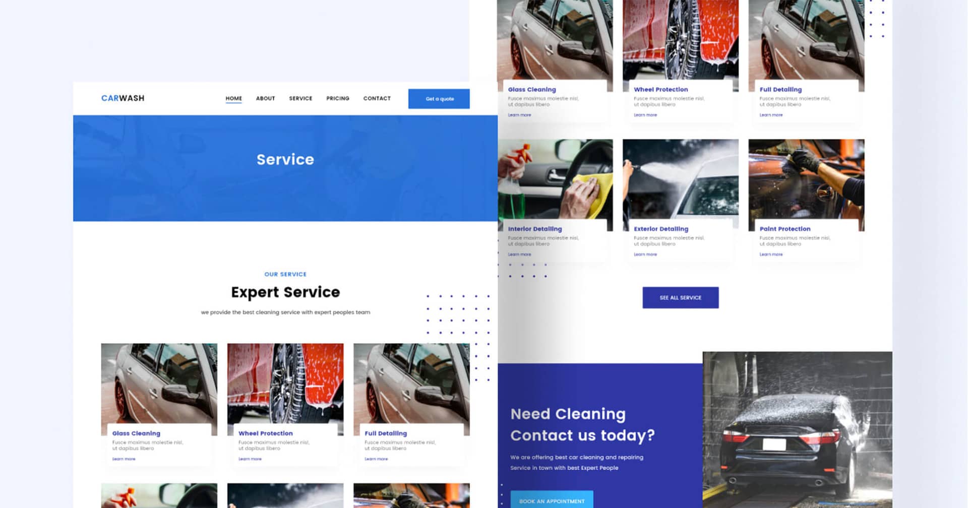 WipeHero Service Page By Templately