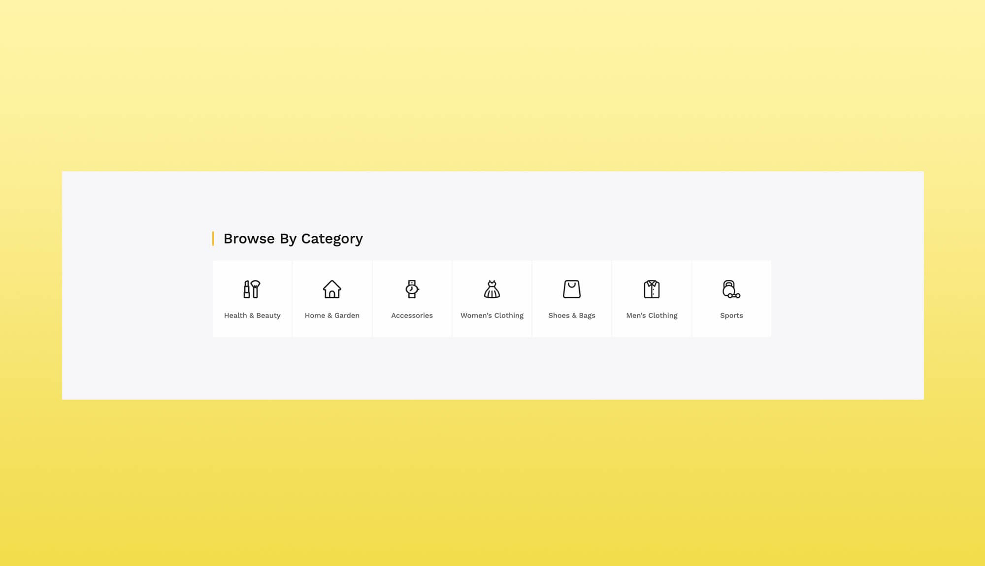 Bazar Product Categories Section For Gutenberg Banner