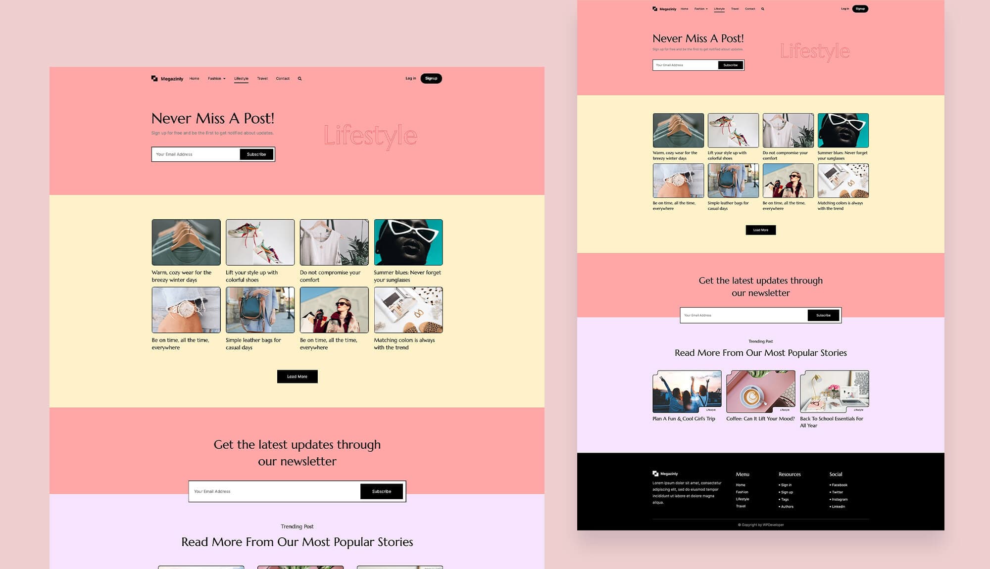 Magazinely Lifestyle Page For Gutenberg Banner