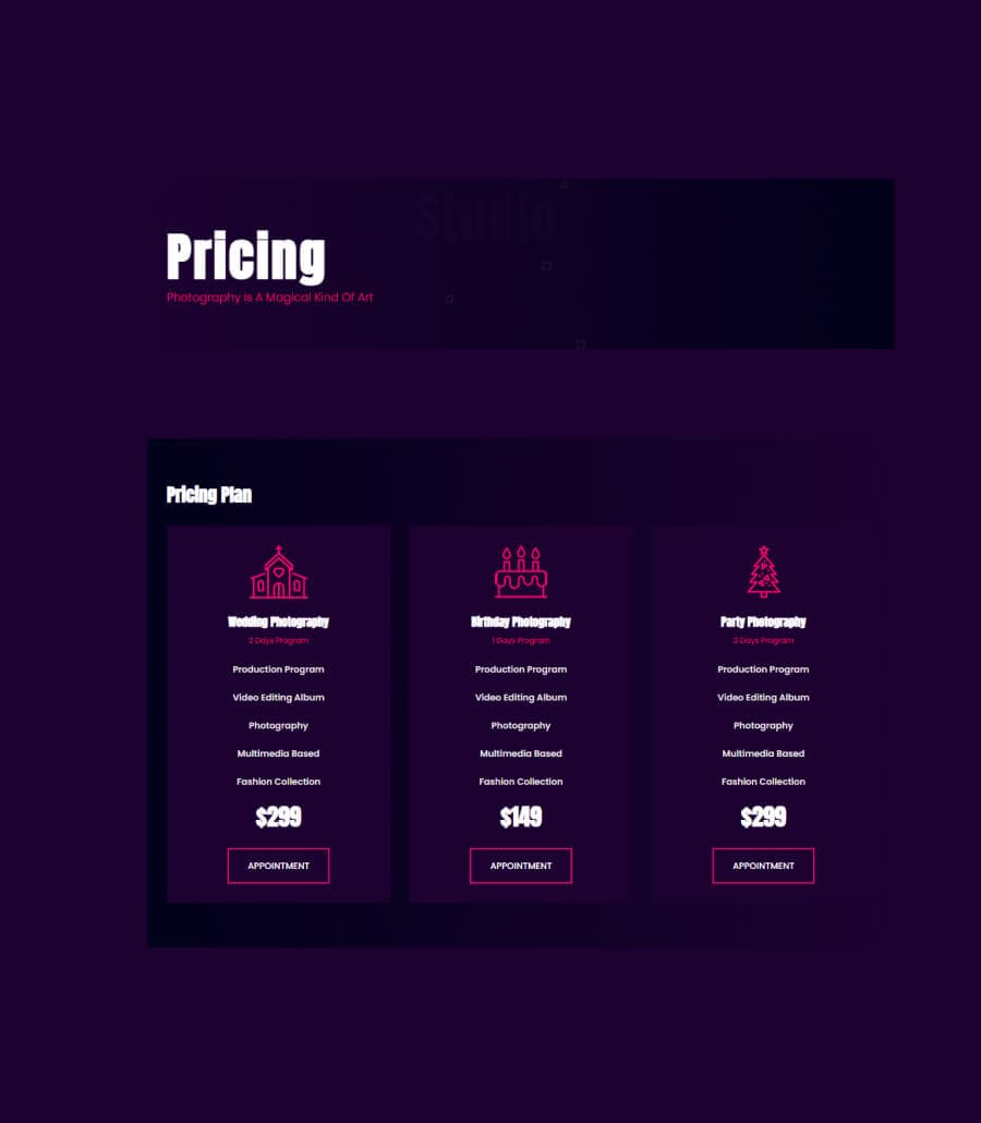 PhotoSpark Pricing Page For Gutenberg thumbnail