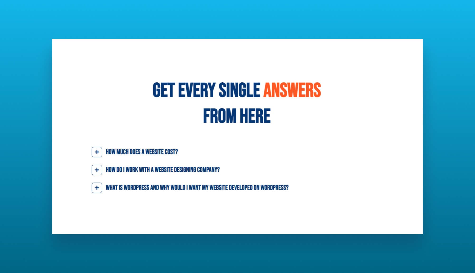 Wave Digital FAQ Section For Gutenberg Banner