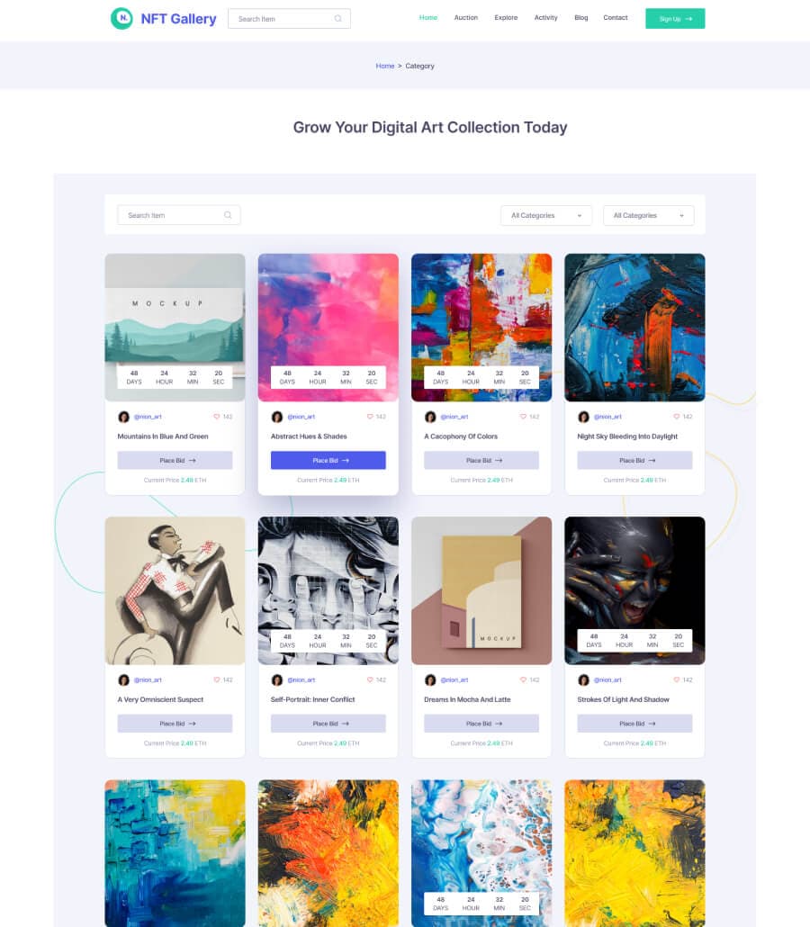 NFTGallery Category Page thumbnail