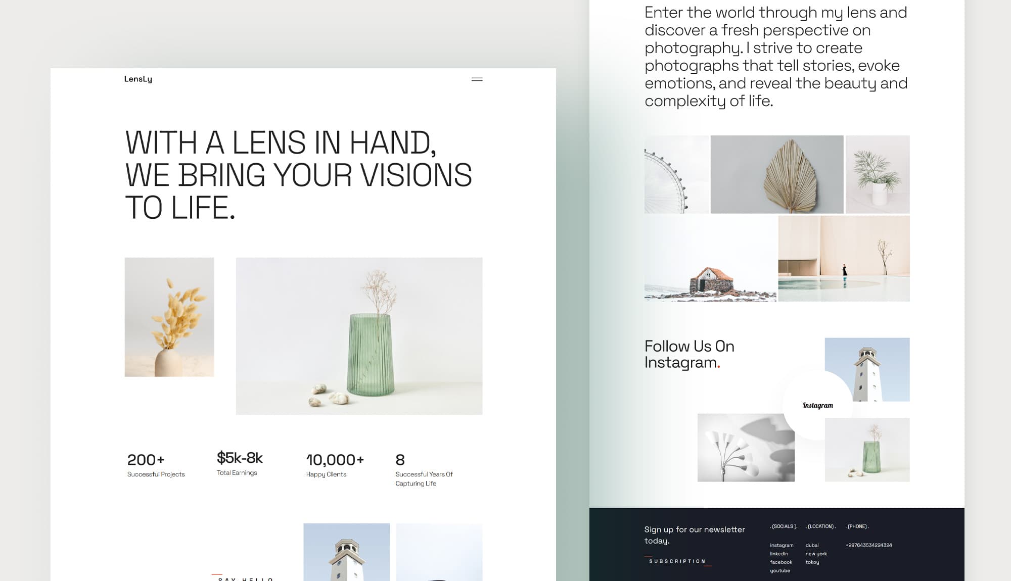 LensLy About Page For Gutenberg Banner