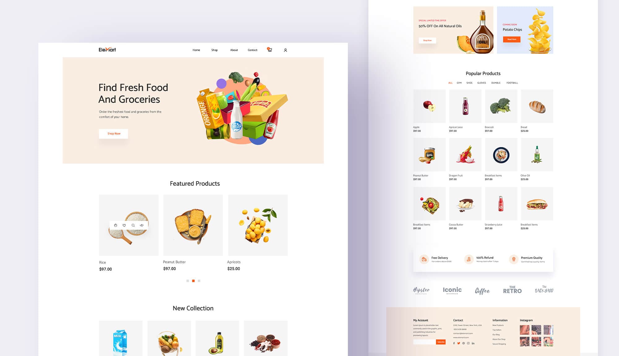 EleMart Home Grocery Banner