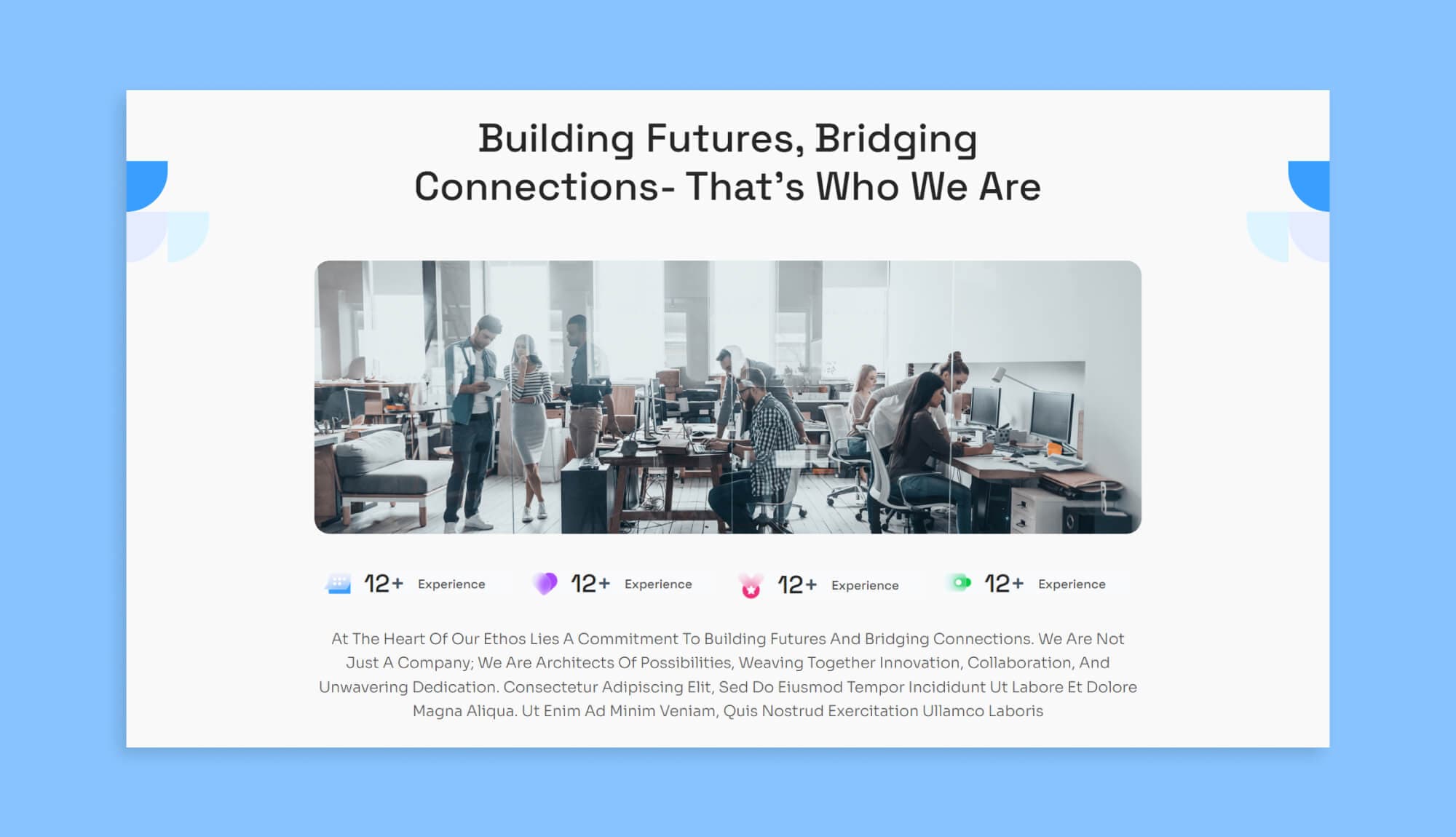 Techitok About Section For Gutenberg Banner