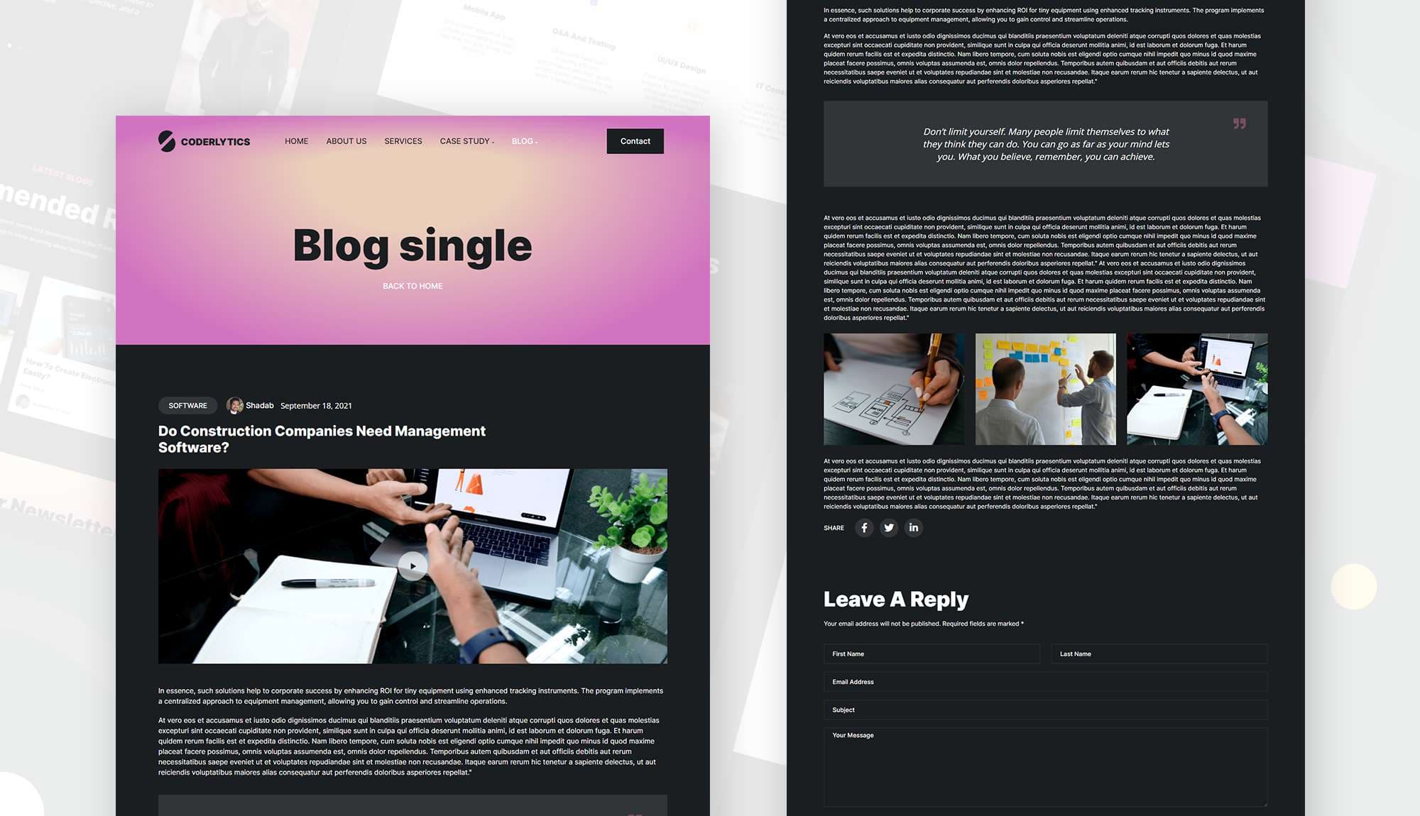 Coderlytics Single Post Page Banner