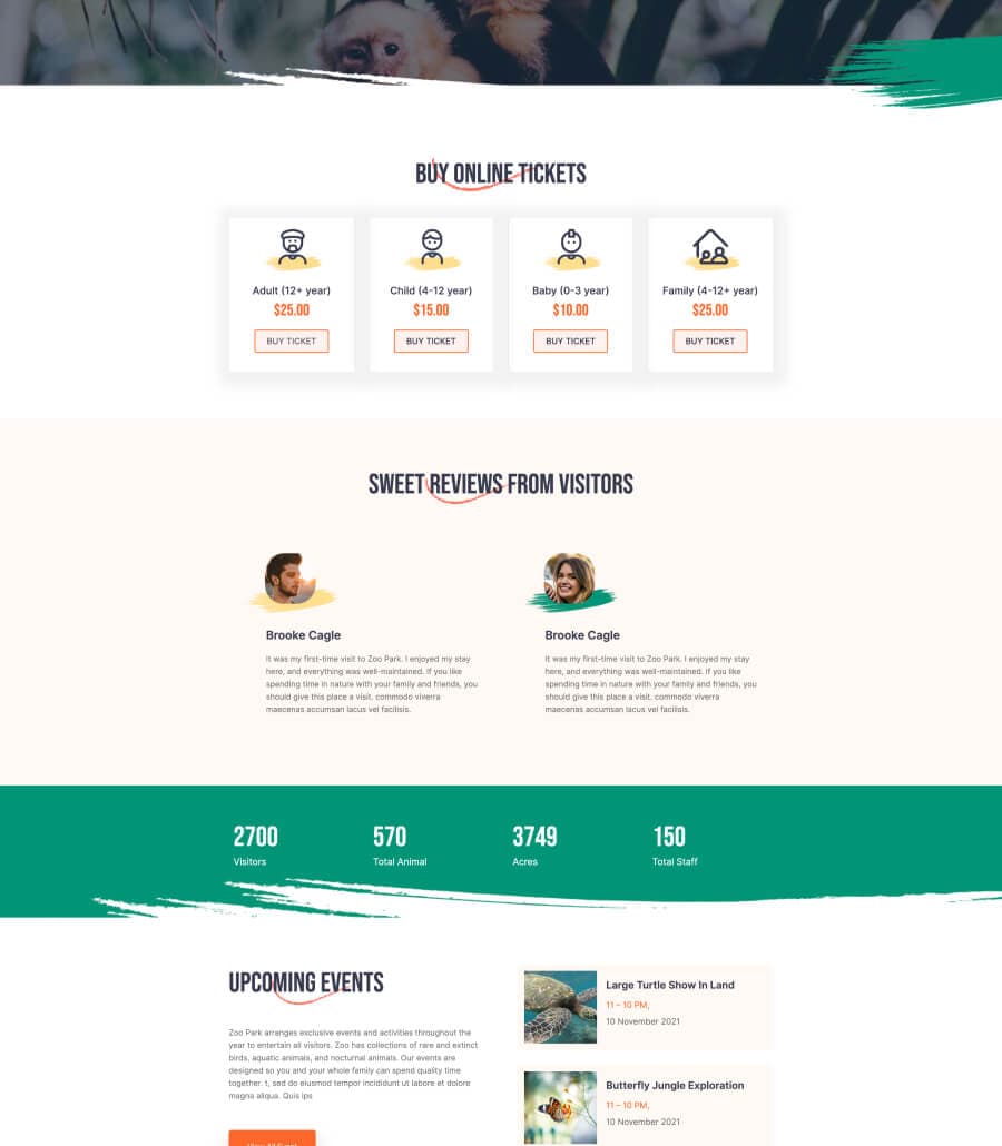 Zoo Park Tickets Page For Gutenberg thumbnail