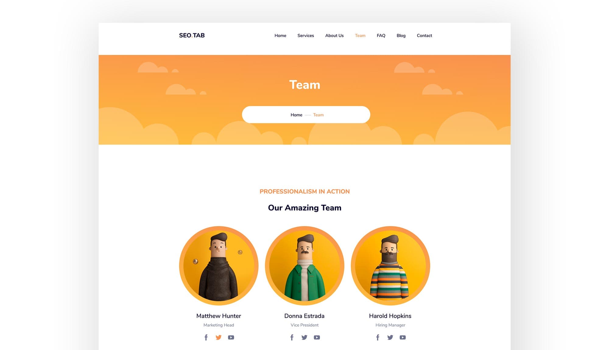 SEO Tab Team Page Banner