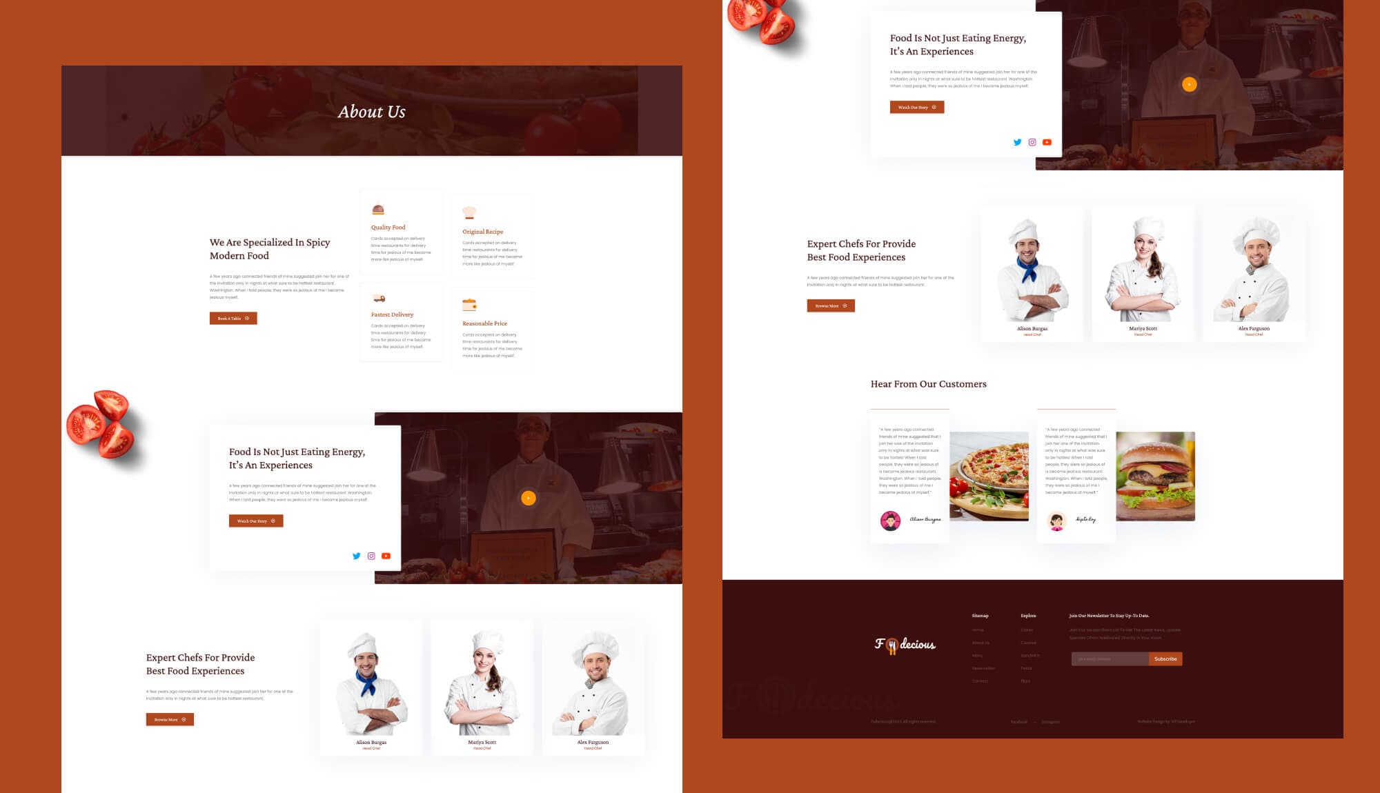 Foodiecious About Page For Gutenberg Banner
