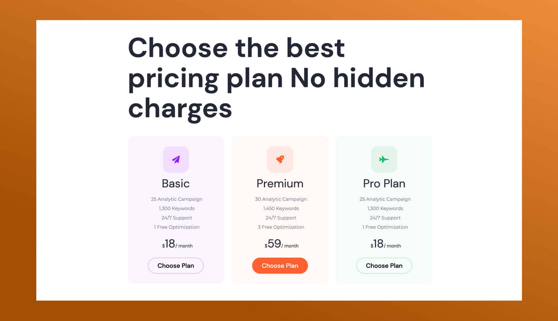 RankPro Pricing Section For Gutenberg By Templately