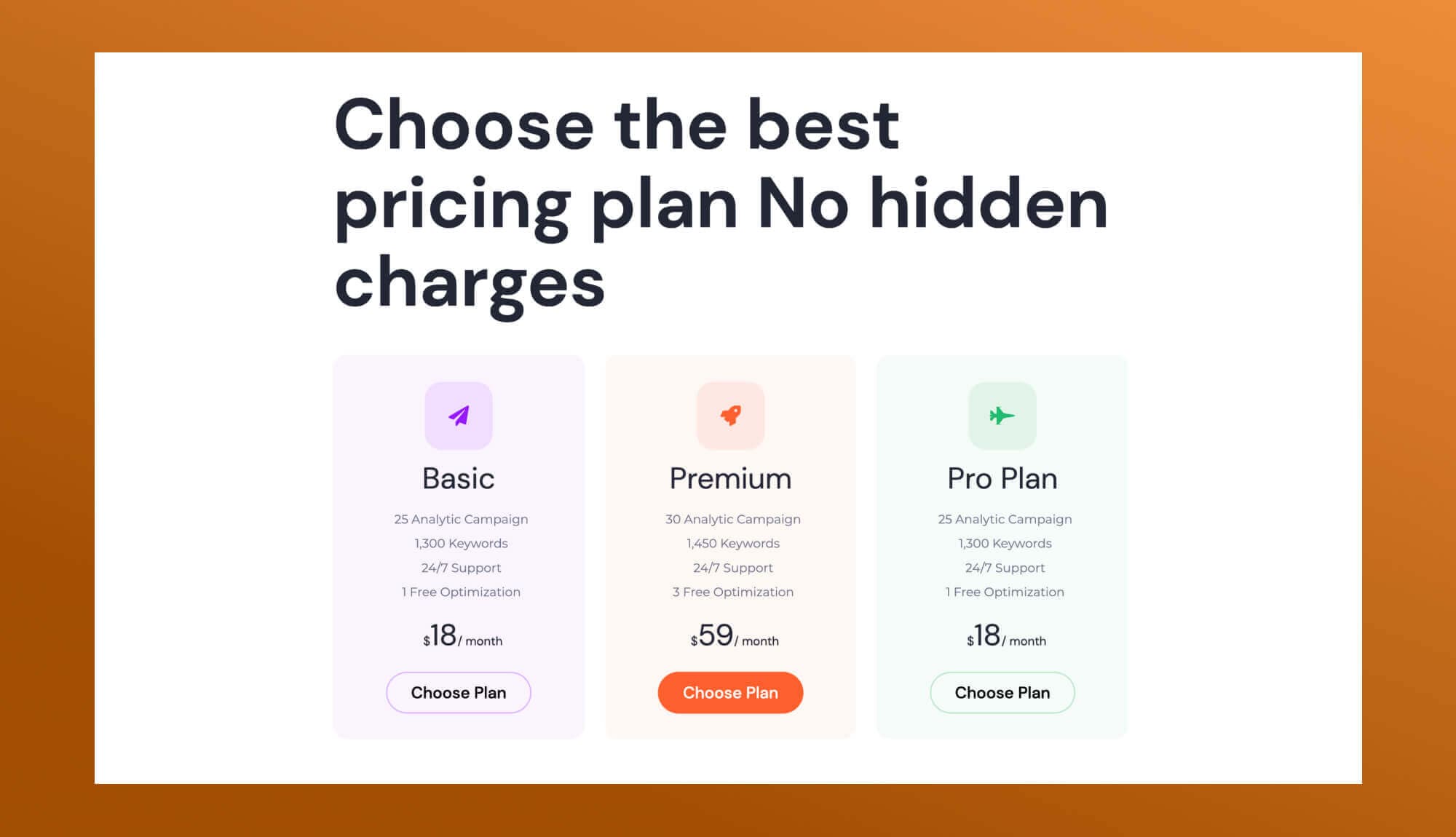 RankPro Pricing Section For Gutenberg By Templately