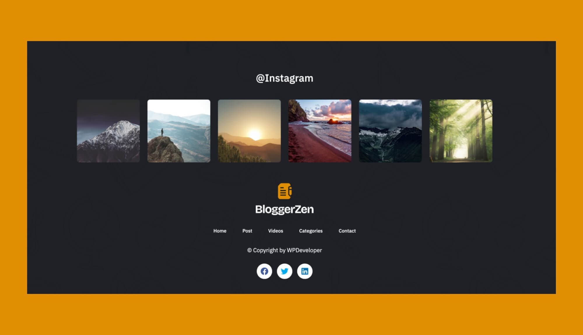 BloggerZen Footer Section For Gutenberg Banner