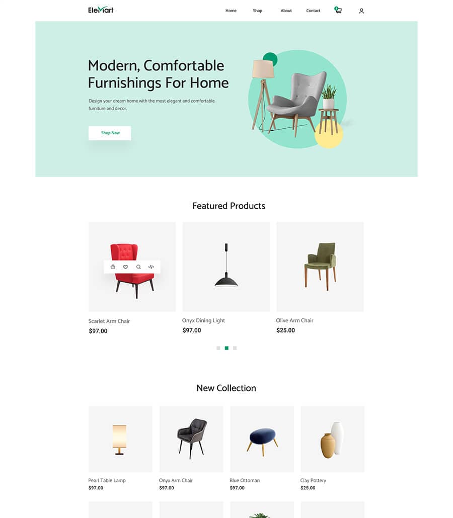 EleMart Footer Green thumbnail