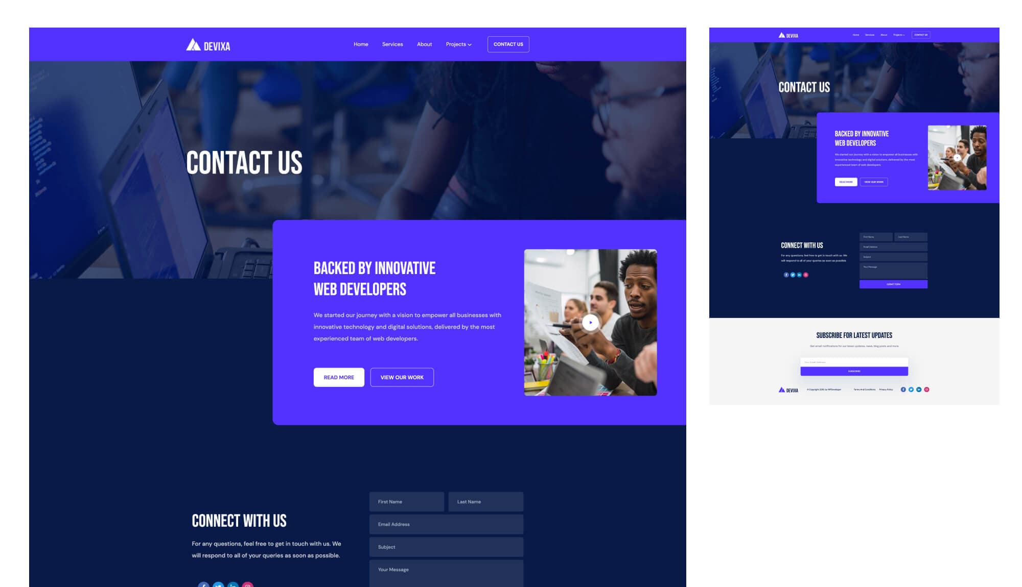 Devixa Contact Page For Gutenberg By Templately
