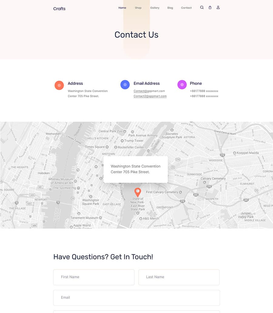 EleCrafts Contact Page thumbnail