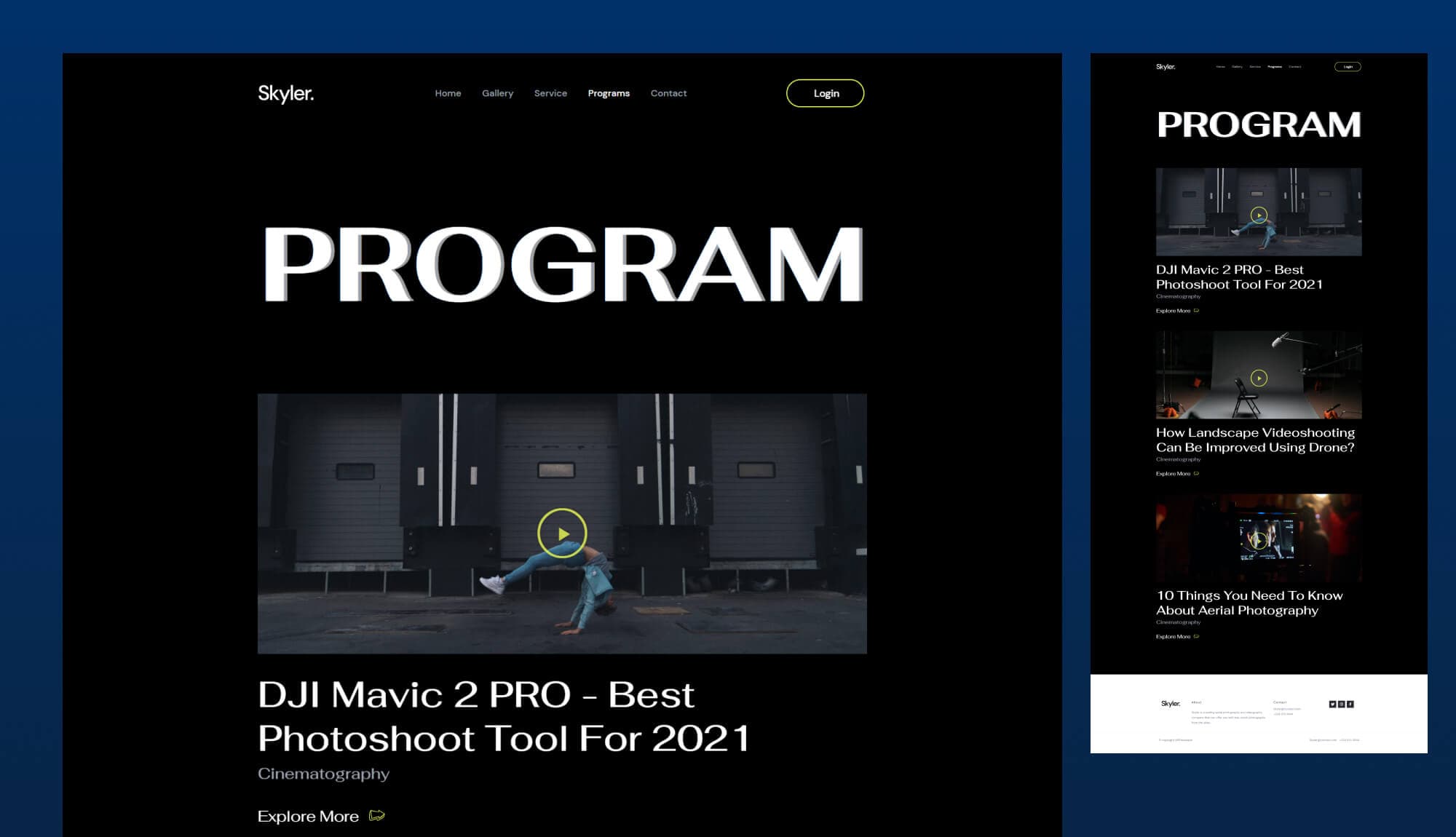 Skyler Programs Page Banner