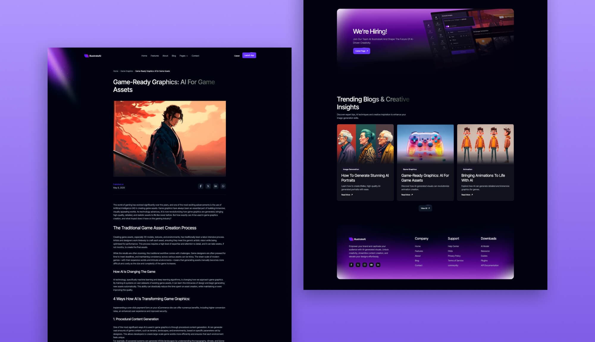 IllustrateAI Blog Details Page for Gutenberg Banner